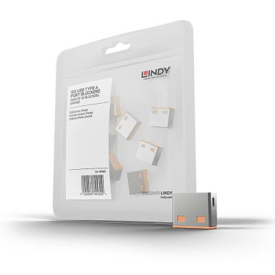 Usb Porta Bloķējs 10Pack/Oranžs 40463 Lindy