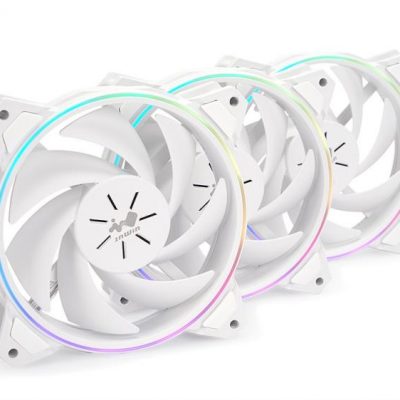 Kompācijas Ventilātors 120 Mm 3 Daļu Komplekts Argb/White Asp120 3 Pakās In-Win