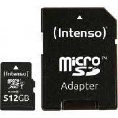 Memory Micro Sdxc 512Gb Uhs-I/W/Adapter 3423493 Intenso