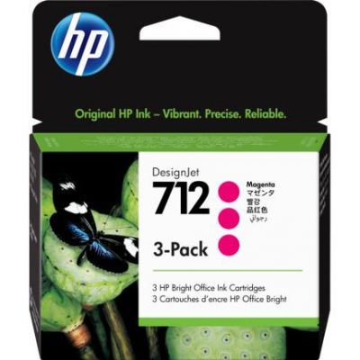 Tintes Kartridža Magenta No.712/3Pack 3Ed78A Hp