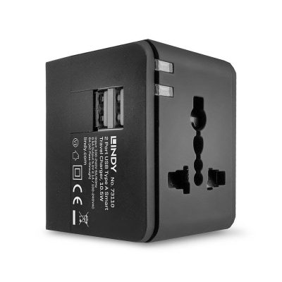 Lādētājs Usb Travel 2Port/73110 Lindy
